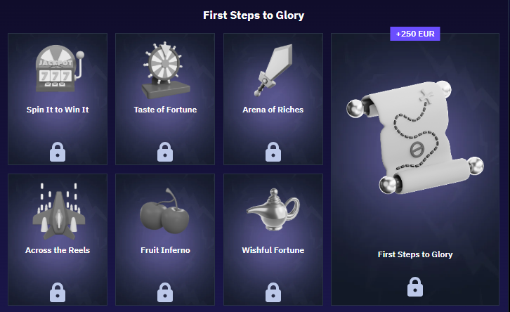 BeonBet First Steps to Glory - Casino Achievements