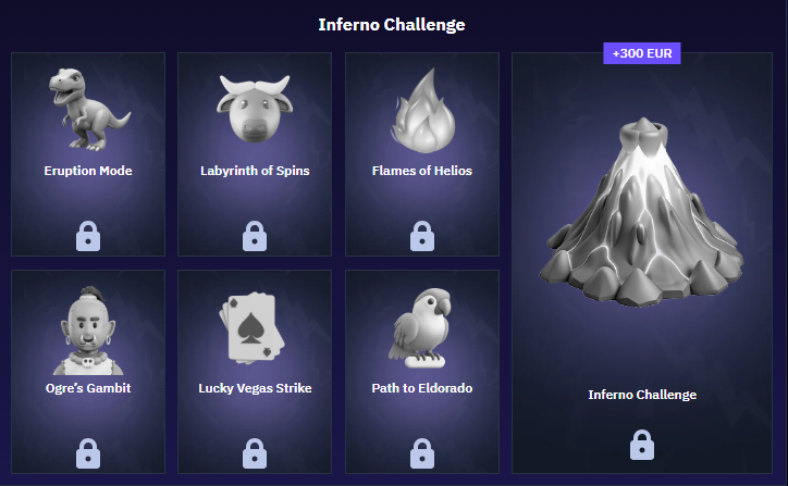 BeonBet Inferno Challenge - Casino Achievements