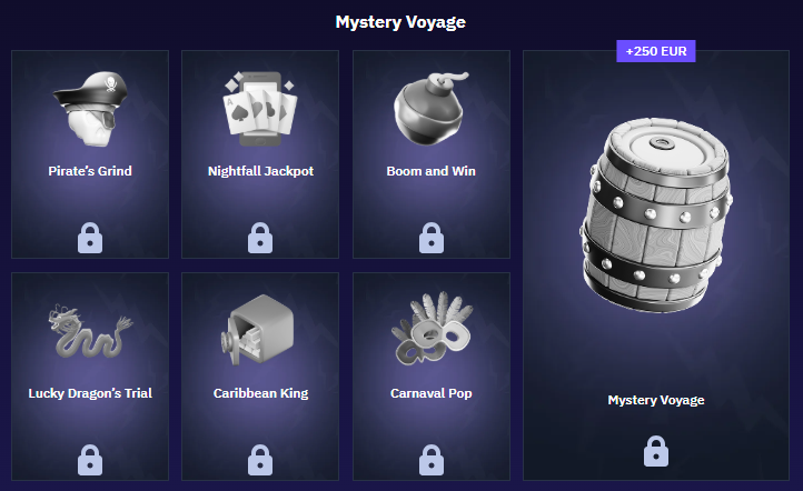 BeonBet Mystery Voyage Achievements on Mobile